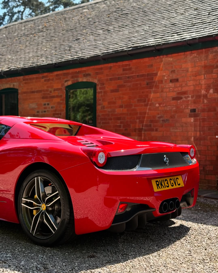 Ferrari 458 rear end after detailing